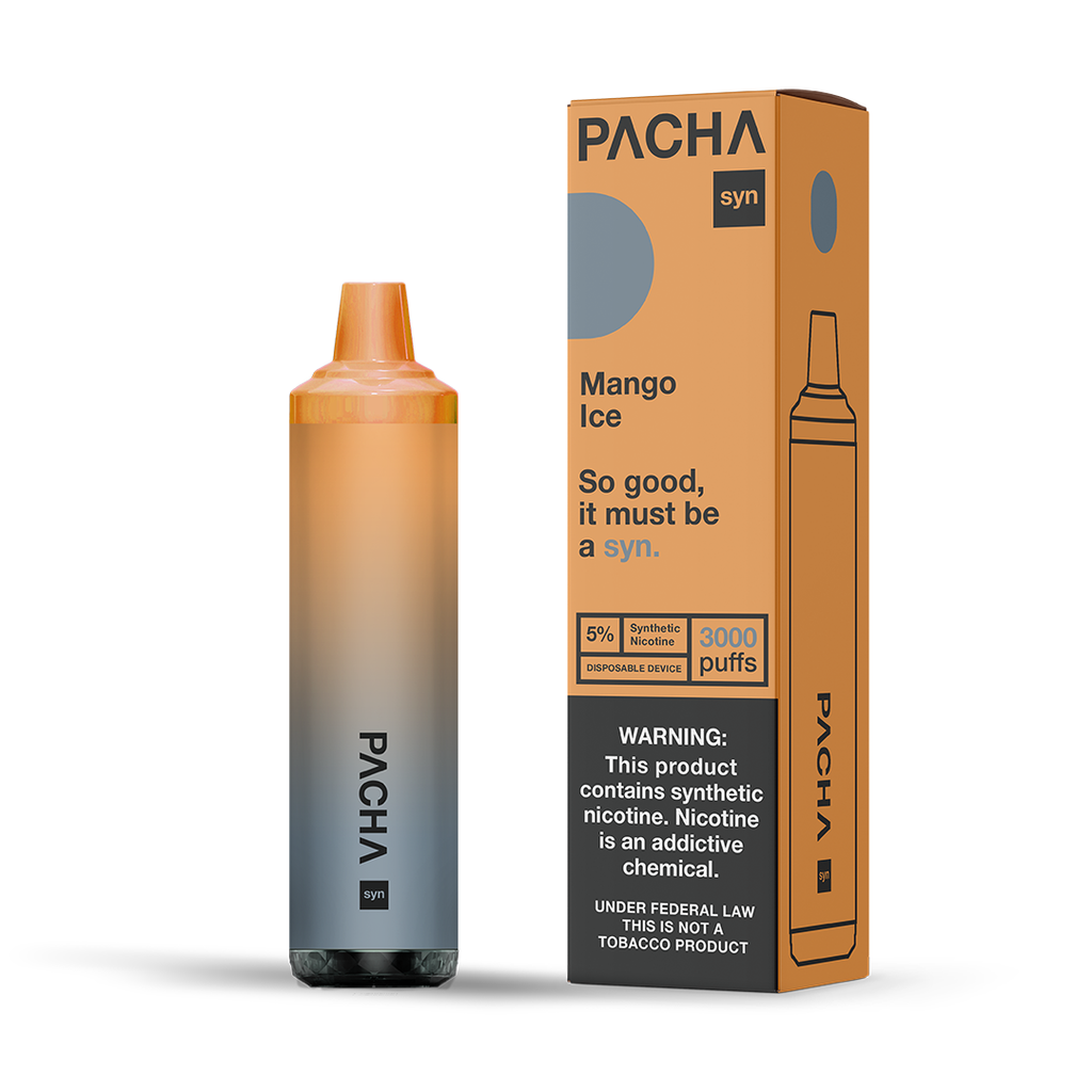 Pachamama Disposable vaporizer Syn Mango Ice 3000 puffs 5% Salt Nic 