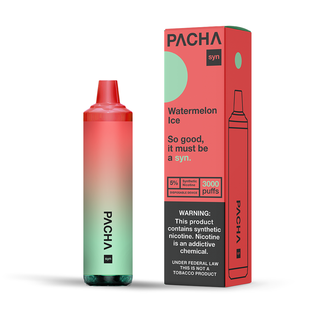 Pachamama Disposable Electronic cigarette Watermelon ice 5% 3000 Puffs Nic Salt